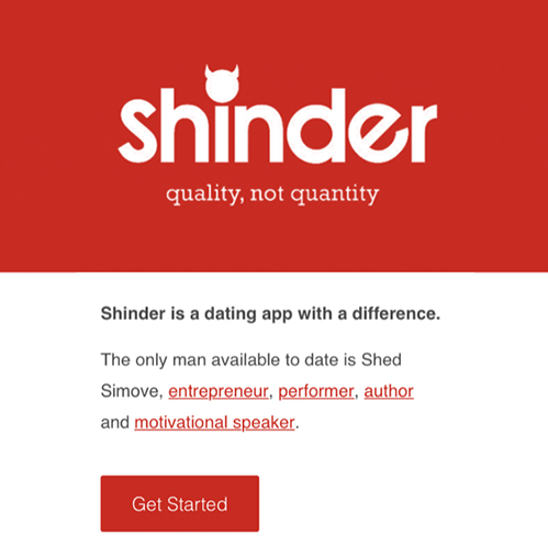 Shinder  - a dating app with one big difference